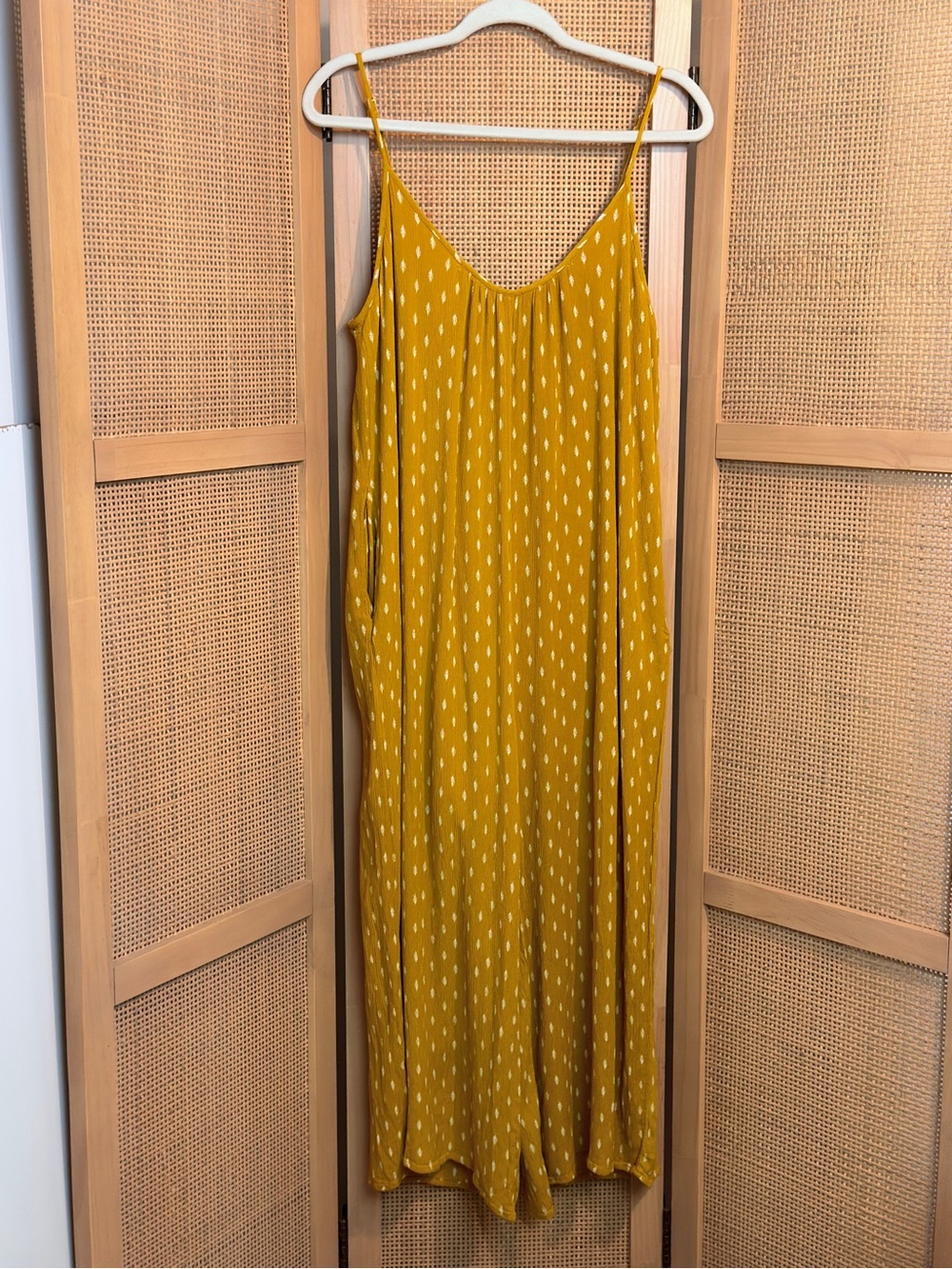 Wishlist Mustard Yellow Printed Jumpsuit